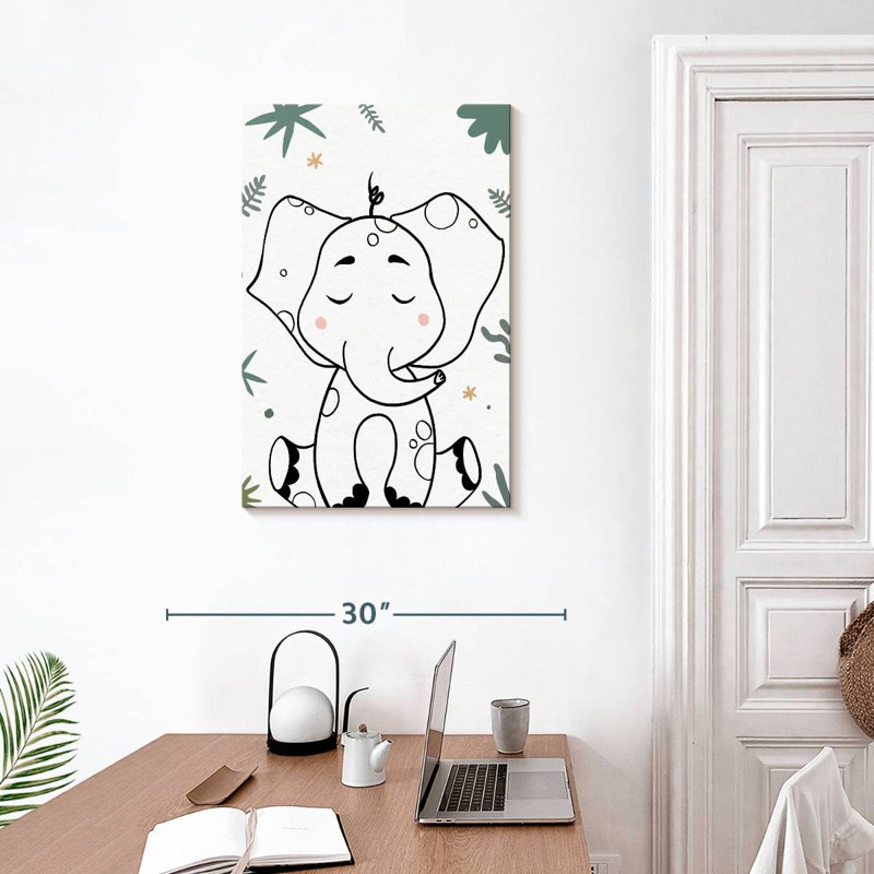 Bébé éléphant Ashelle, H 30 po x l 20 po