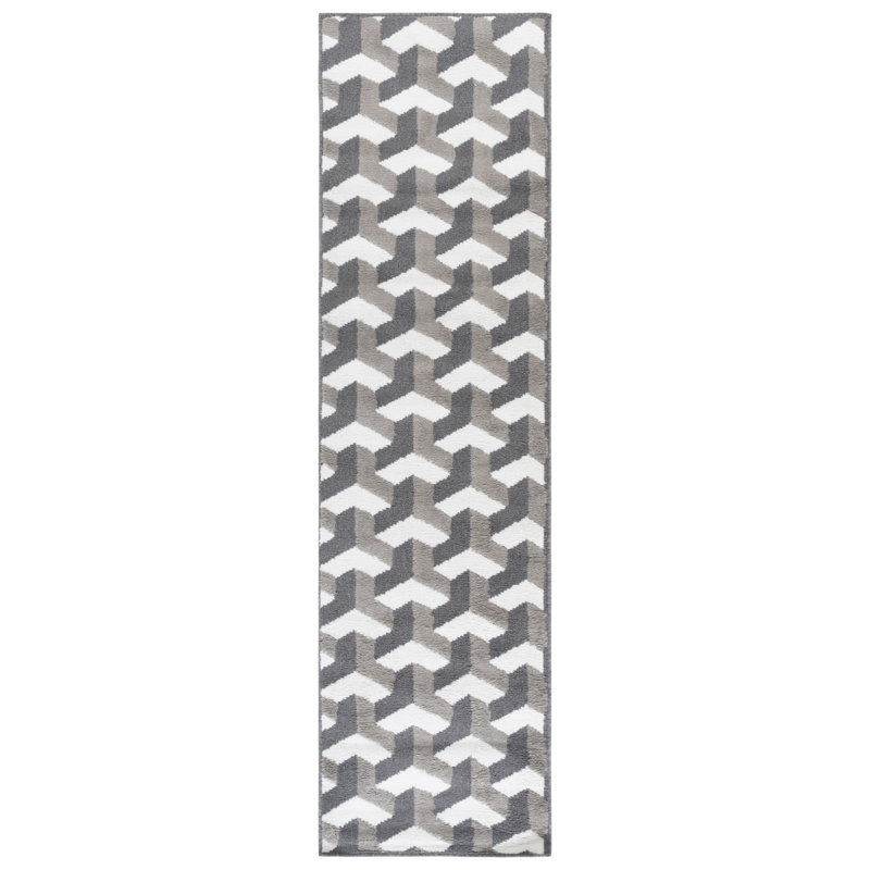 Hikeem Performance Geometric Rug, Runner 2'2" x 8'