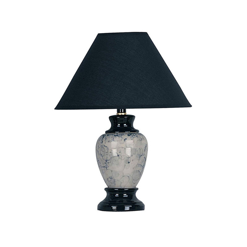 Mini lampe de table 13 po Ginger Jar, Noir
