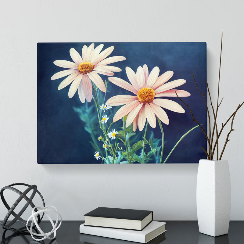 Beaming Daisy Flowers - Wrapped Canvas, 35cm H x 50cm W x 3cm D