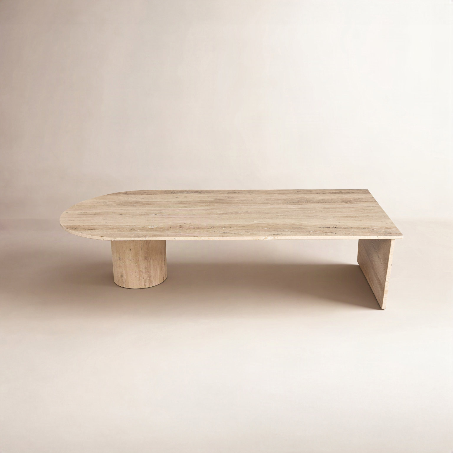 Salerno Coffee Table, Travertine