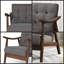 Élégante chaise d'appoint Mid-Century moderne: conception capitonnée intemporelle en gris foncé pour votre espace sophistiqué-1429765727