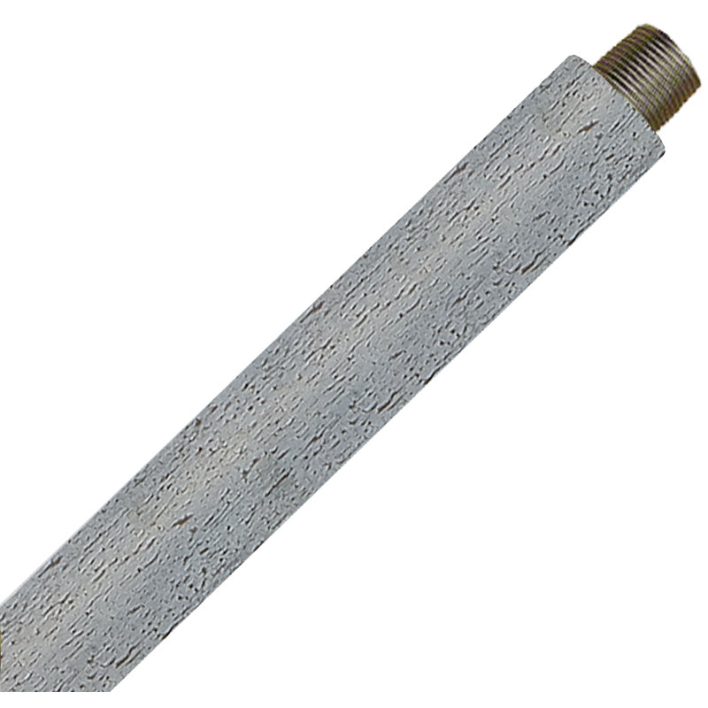 Willoughby Mini Pendant Extension Rod, Black Steel, 12" H x 0.75" W x 0.75" D