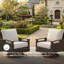 Chaise de patio pivotante avec coussins Estill