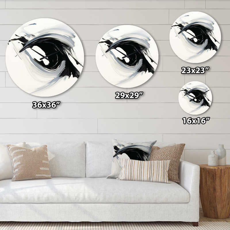 Abstract Neutral X Metal Wall Clock, Large