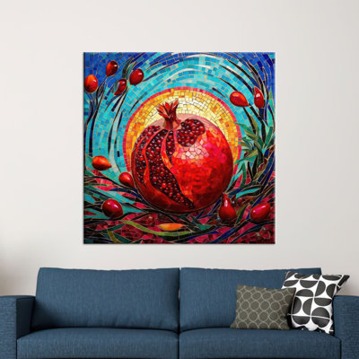 Personalized Modern Canvas Print Featuring Wall Decor And Pomegranate Art For Wedding Gifts And Kitchen Decor Art In A Framed Canvas
