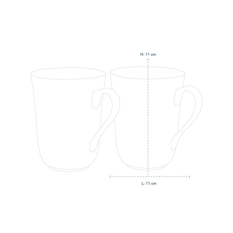 Royal Copenhagen White Fluted 11.159 oz. Mug