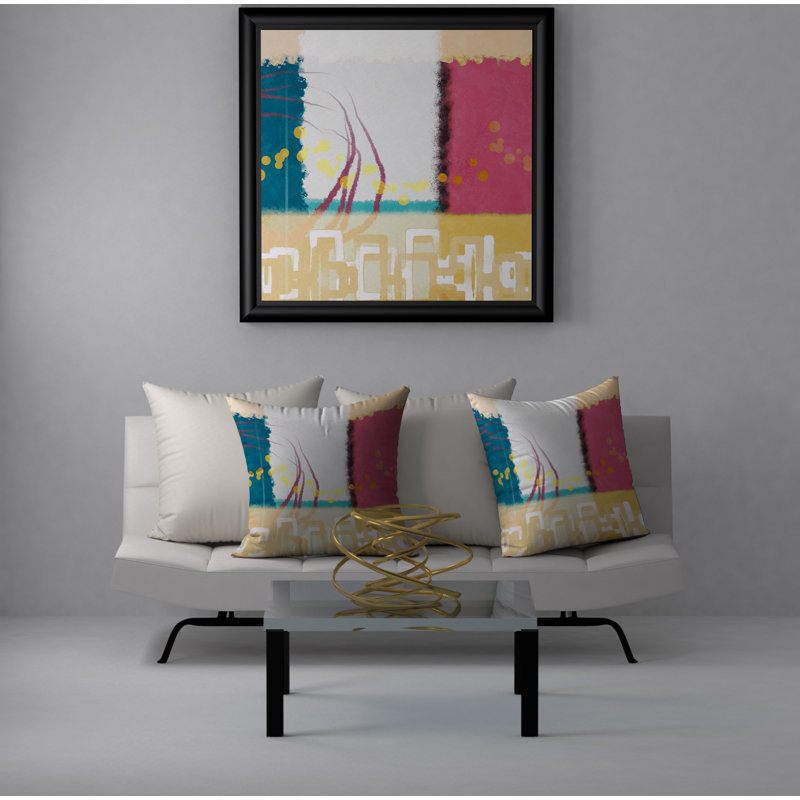 Coussin décoratif abstraite, 24" X 24"