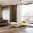 Mid Century Genuine Leather Lounge Chair With Ottoman, Solid Wood Frame, Strong Aluminum Legs, Memory Foam-2124191727