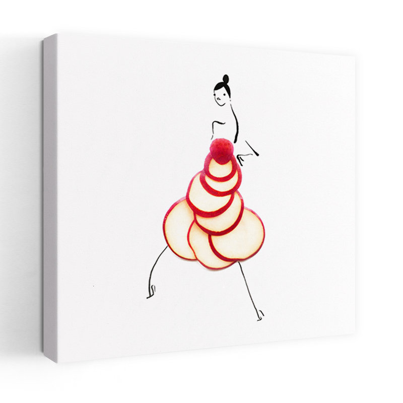 Fashion Apple Fashion Elegant Minimalist Fruit, art mural, H 48 po x l 48 po