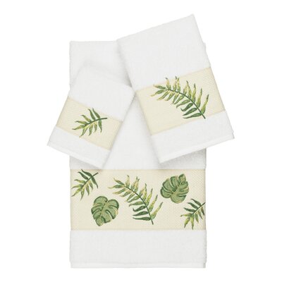 Zoe 100% Turkish Cotton Embellished 3 Piece Towel Set -  Bay Isle Home™, 4898DA5B5CC448F791FCEF75553AF0C3