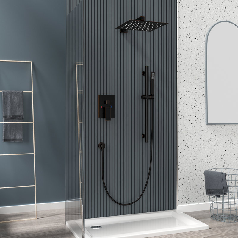 Pressure-Balanced Complete Shower System with Rough in-Valve, Oil Rubbed Bronze