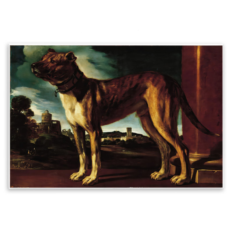 Plaque murale historique pour chien Aldrovani, design par Lil 'Rue, H 10 po x l 15 po