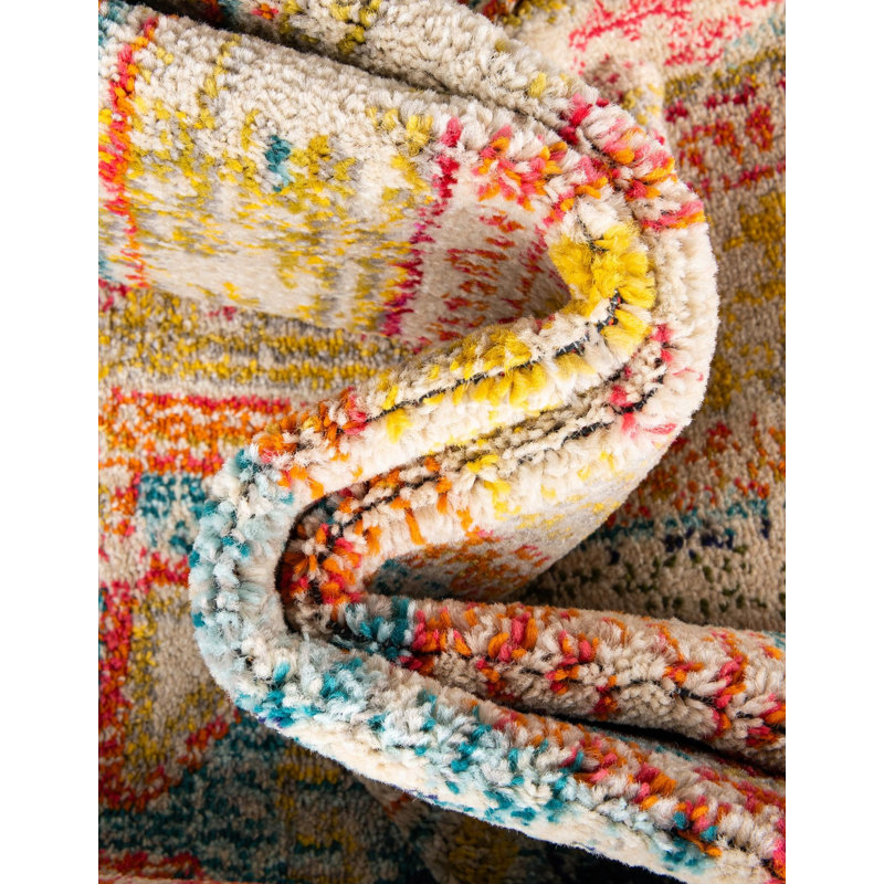 Ector Washable Abstract Indoor Rug, Rectangle 2' x 3'1"