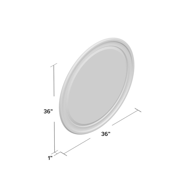 Meayki Modern & Contemporary Accent Mirror, White