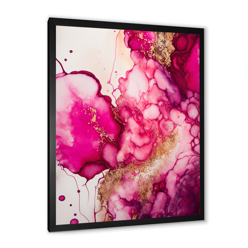 Serenity In Rasberry Blush V - reproduction sur toile, Impression noire sur toile encadrée, L 12 po x H 20 po
