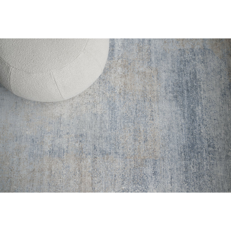 Hand Knotted Silk Area Rug, Rectangle 6' x 9'
