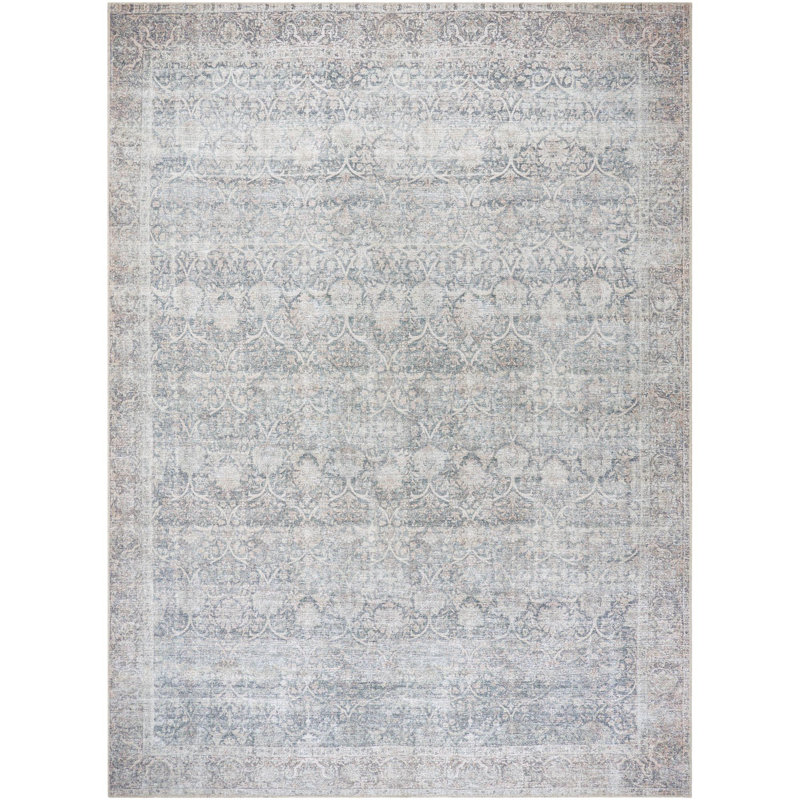 Tapis gris foncé Vivir x Livabliss Lorelai, Rectangle 5 pi 3 po x 7 pi