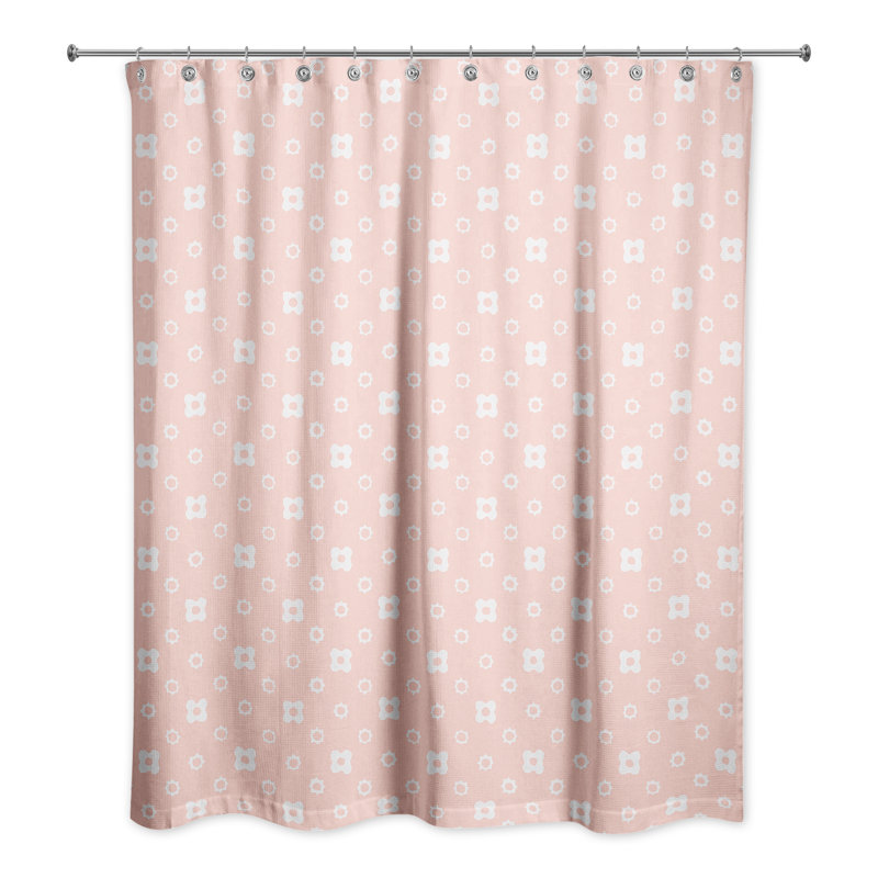 Rideau de douche simple Aphina, Rose