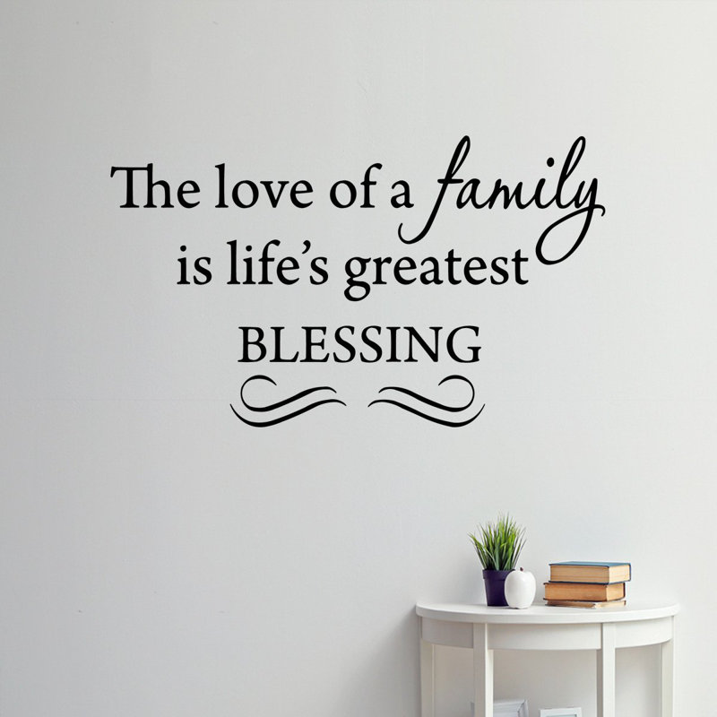 Décalcomanie murale « love of a family is life » Dodington, 12 po x 22 po