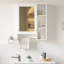 24" 3-in-1 Mirror Cabinet — HD Reflection, Concealed Storage & Towel Bar for Your Expanded Sanctuary-720694820