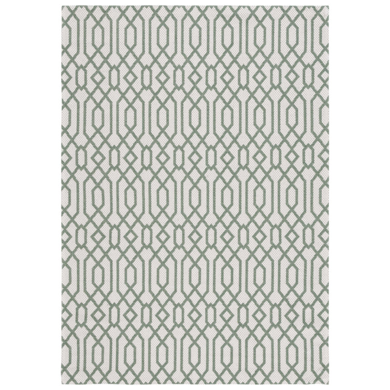 Tapis géométrique en coton Martha Stewart, Rectangle 8 pi x 10 pi