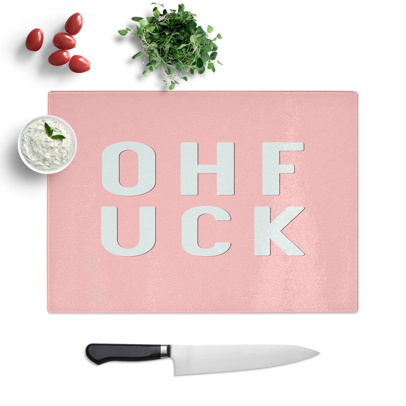 Ohfuk Typography Chopping Board, 0.4cm H x 20cm W x 28.5cm L