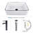 28" Wall-Mounted Single Bathroom Vanity Set with Mirror-1451806024