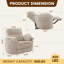 Fauteuil inclinable électrique surdimensionné en fausse fourrure de 54 po avec support lombaire réglable et port de charge USB-741747220