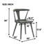[Ensemble de 2] Chaises de ferme rustiques, chaises d'appoint en bois massif pour la cuisine et la salle à manger, assemblage facile-1000107118