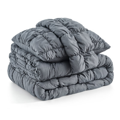 Amélie Home Bubble Textured Comforter Set, Lightweight All Season Bedding with Soft Microfiber Fill