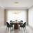 Egremt Gold LED Chandelier With White Acrylic Diffuser-1371388937