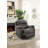 Contemporary Motion Recliner Chair 1Pc Glider Rocker Recliner Living Room Furniture Slate Blue Breathable Leatherette