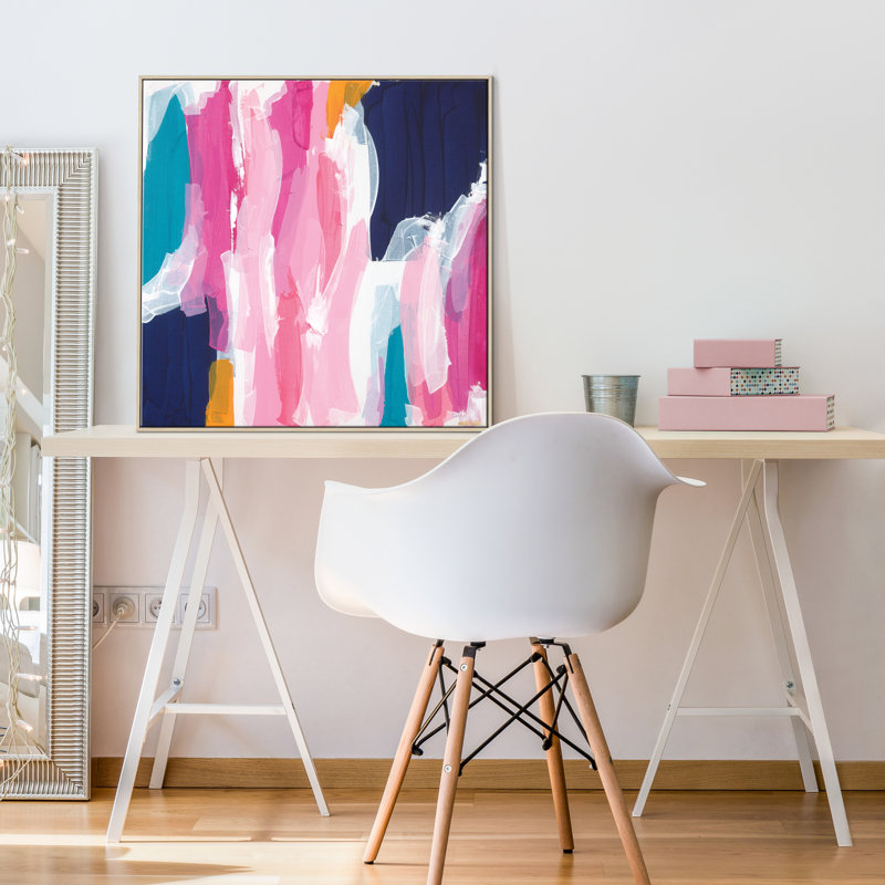 Maggi Mcdonald - Print on Canvas, 41cm H x 41cm W, Black Floater Frame