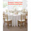 White Round Tablecloths, 120 Inches in Diameter, Stain- & Wrinkle- Resistant, Machine Washable Table Clothes, Polyester Fabric Table Covers for Wedding, Party, Banquet, Formal Events-1335526750
