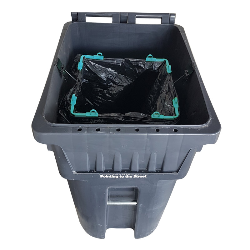 Porte-sac poubelle, H 1,35 po x l 10 po x P 10 po, Bleu