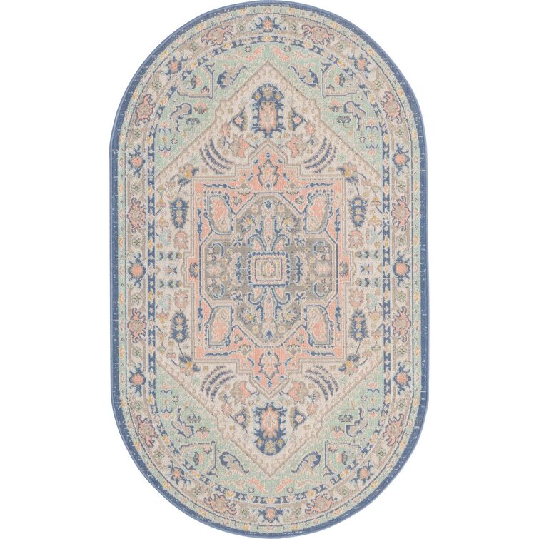 Orcon Oriental Green/Pink Area Rug Size 14’ x 10’ 