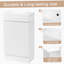 18.6" Bathroom Vanity With Sink, Cabinet With Door, Adjustable Paper Holder, Two-Tier Shelf, Left Or Right Orientation, Grey-1691963378