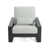 Coussin gris clair / structure noire est en rupture de stock