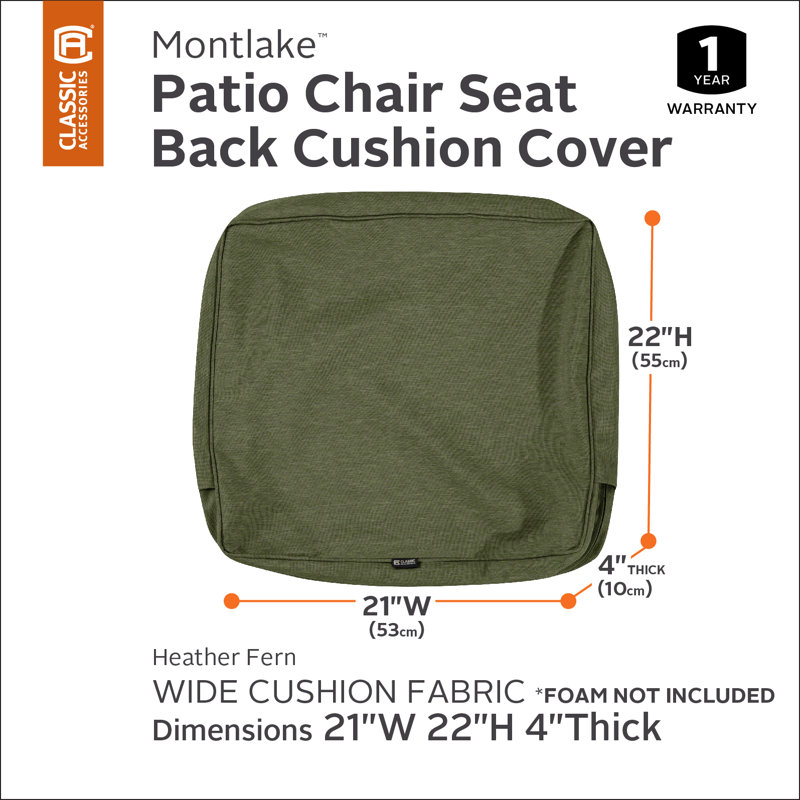 Ayvion Outdoor Cushion, 22" H x 21" W x 4" D, Fern Green