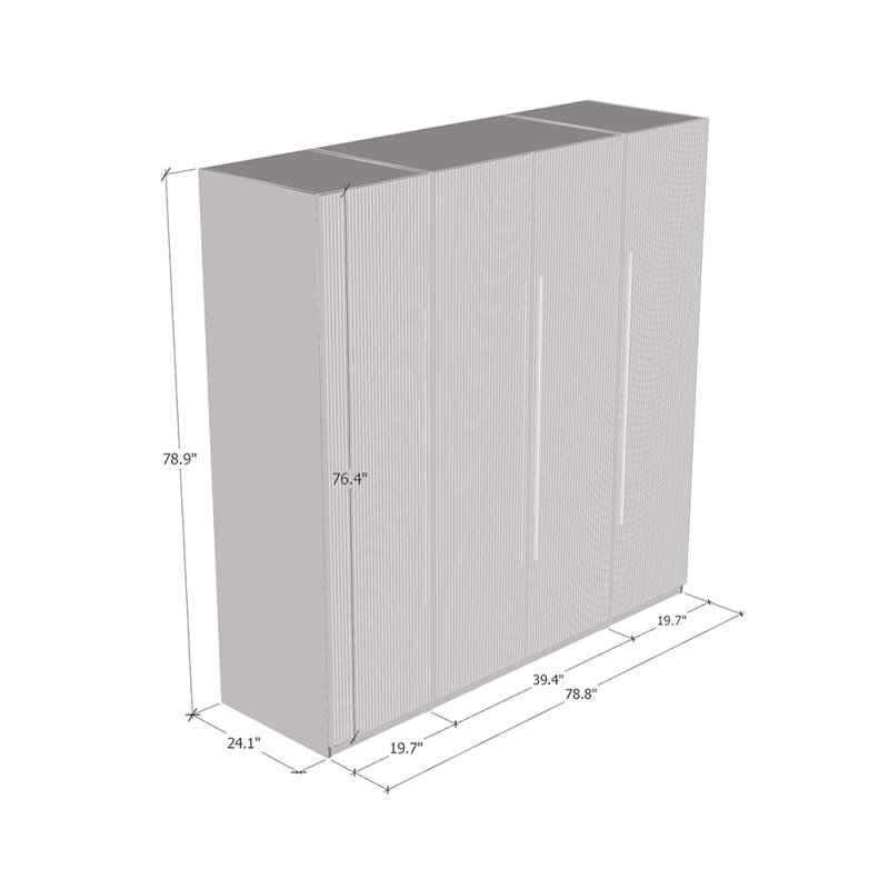 Armoire en bois manufacturé Brazeal