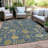 Machine Washable Indoor/Outdoor Xhevrie Navy Rug-1795639006