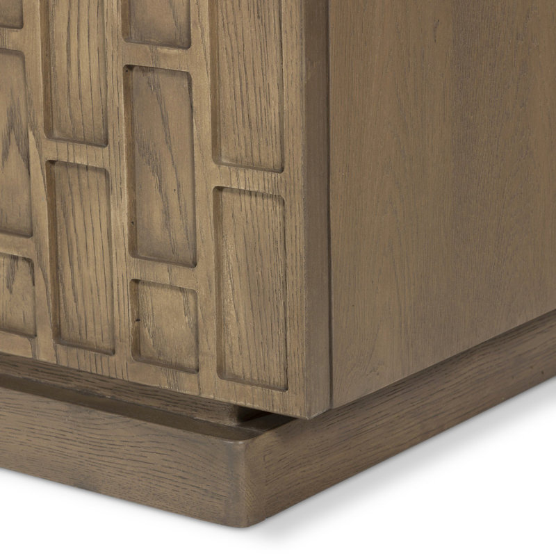 Asbury Media Console-Light Wash Oak, Light Wash Oak