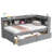 Twin Size L-Shaped Bookcases Bed With Power Outlets, USB Charging Ports,Two Drawers-953344127