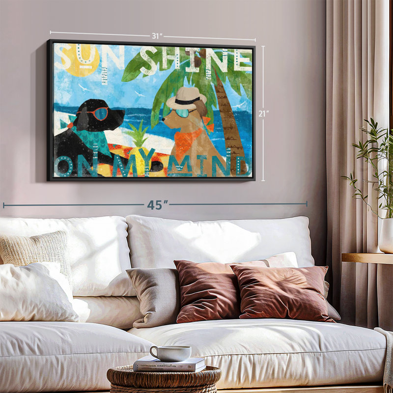 Impression sur toile Khendal Good Vibes I, H 21 po x l 31 po
