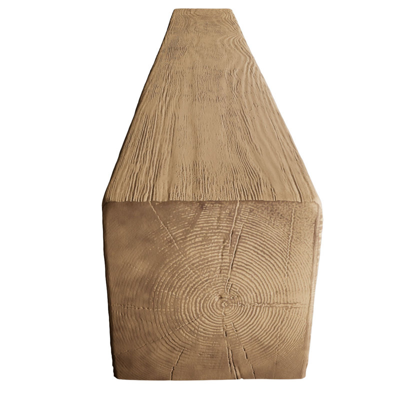 Poutre de plafond à 3 côtés en faux bois Endurathane sablé (poutre en U), H 12 po x l 12 po, Crème au beurre, L 20 pi
