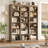 Huckins Standard Bookcase with Adjustable Shelves, 71.2" H x 63.4" W Modern Wood Storage Shelf-112500248