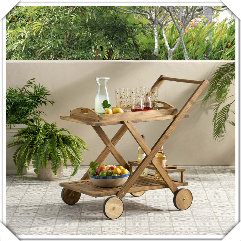 Stylish Mobile Bar Cart Storage Serving Versatile Practical Compact Chic