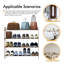  Organisateur de rangement pour chaussures en bambou naturel 4 niveaux