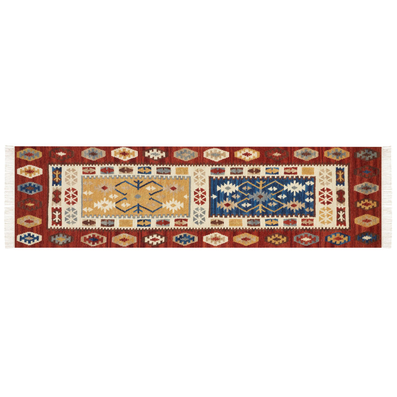 Northshire Southwestern Wool Hand Woven Area Rug, Runner 80 x 300cm